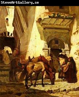 unknow artist Arab or Arabic people and life. Orientalism oil paintings  342